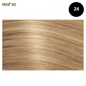 Extensões de Cabelo 100%Natural c/Queratina 65x70cm Liso Cor 24