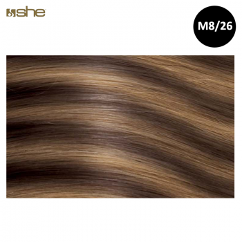 Extensões de Cabelo 100%Natural c/Queratina 40x45cm Liso M8/26