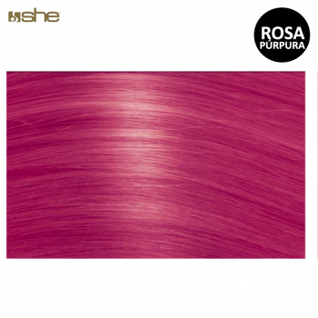 Extensões de Cabelo Fantasia c/Queratina 55x60cm Rosa Púpura