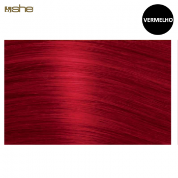 Extensões de Cabelo Fantasia c/Queratina 55x60cm Vermelho