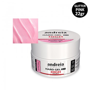 Hard Gel 2 em 1 Glitter Pink Andreia 22gr