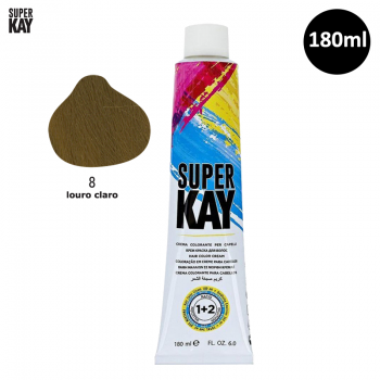 Tinta para Cabelo SuperKay 180ml Cor 8