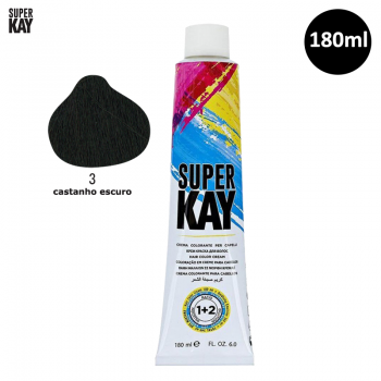 Tinta para Cabelo SuperKay 180ml Cor 3