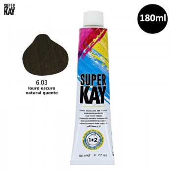 Tinta para Cabelo SuperKay 180ml Cor 6.03