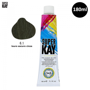 Tinta para Cabelo SuperKay 180ml Cor 6.1