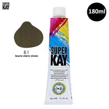 Tinta para Cabelo SuperKay 180ml Cor 8.1