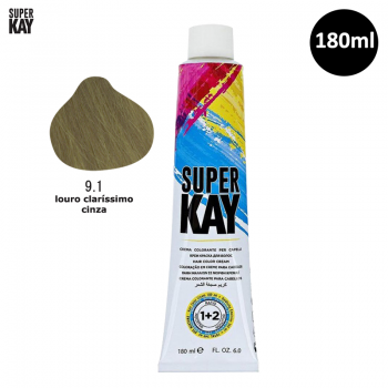 Tinta para Cabelo SuperKay 180ml Cor 9.1