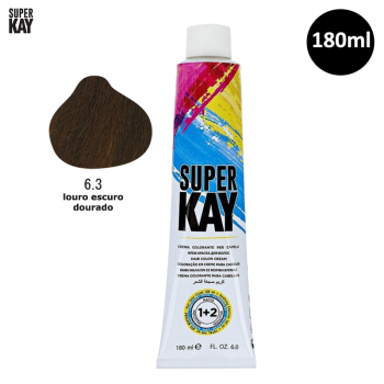 Tinta para Cabelo SuperKay 180ml Cor 6.3