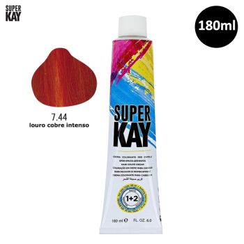 Tinta para Cabelo SuperKay 180ml Cor 7.44