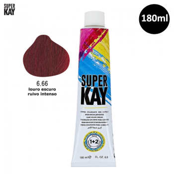 Tinta para Cabelo SuperKay 180ml Cor 6.66