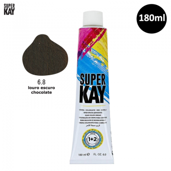 Tinta para Cabelo SuperKay 180ml Cor 6.8