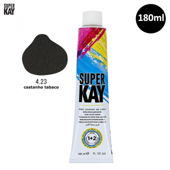 Tinta para Cabelo SuperKay 180ml Cor 4.23