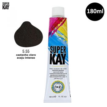 Tinta para Cabelo SuperKay 180ml Cor 5.55