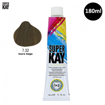 Tinta para Cabelo SuperKay 180ml Cor 7.32