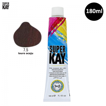 Tinta para Cabelo SuperKay 180ml Cor 7.5