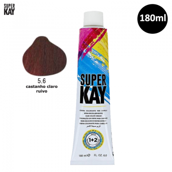 Tinta para Cabelo SuperKay 180ml Cor 5.6