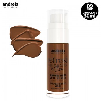 Base de Rosto Refresh Silk Andreia 09 Milk Chocolate