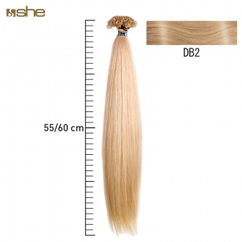 Extensões de Cabelo 100%Natural c/Queratina 55x60cm Liso Cor DB2