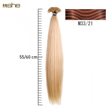 Extensões de Cabelo 100%Natural c/Queratina 55x60cm Liso M33/21