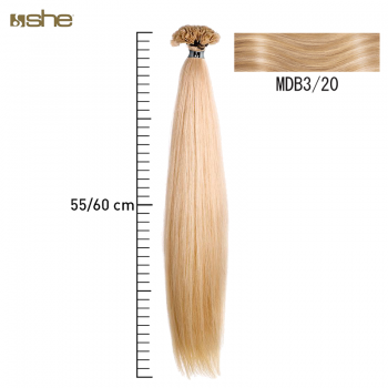 Extensões de Cabelo 100%Natural c/Queratina 55x60cm Liso MDB3/20