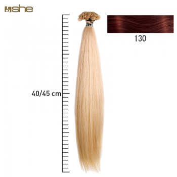 Extensões de Cabelo 100%Natural c/Queratina 40x45cm Liso Cor 130