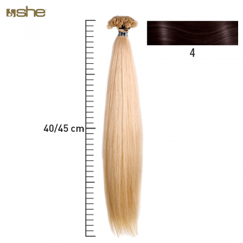 Extensões de Cabelo 100%Natural c/Queratina 40x45cm Liso Cor 4