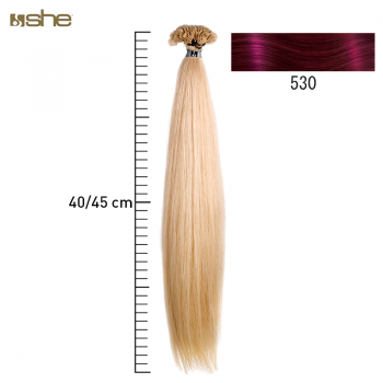 Extensões de Cabelo 100%Natural c/Queratina 40x45cm Liso Cor 530