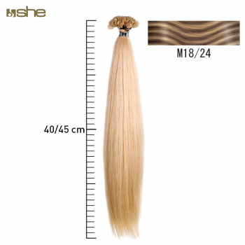 Extensões de Cabelo 100%Natural c/Queratina 40x45cm Liso M18/24