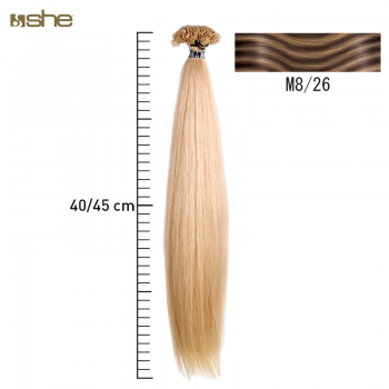 Extensões de Cabelo 100%Natural c/Queratina 40x45cm Liso M8/26