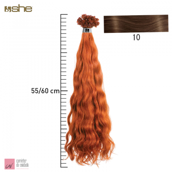 Extensões de Cabelo Natural 55x60cm Ondulado Cor 10