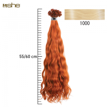 Extensões de Cabelo Natural 55x60cm Ondulado Cor 1000