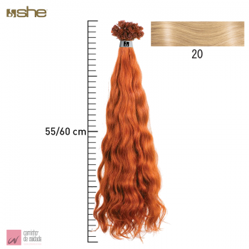 Extensões de Cabelo Natural 55x60cm Ondulado Cor 20