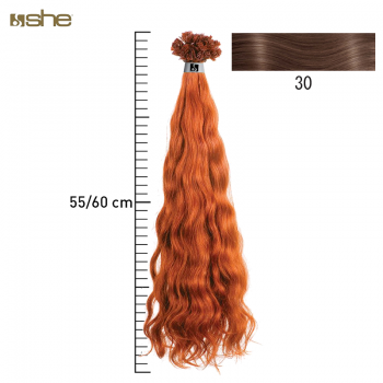 Extensões de Cabelo Natural 55x60cm Ondulado Cor 30