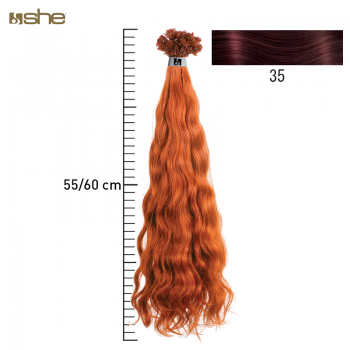 Extensões de Cabelo Natural 55x60cm Ondulado Cor 35