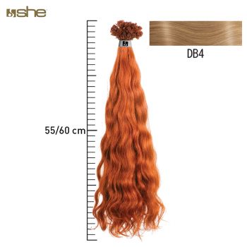 Extensões de Cabelo Natural 55x60cm Ondulado Cor DB4