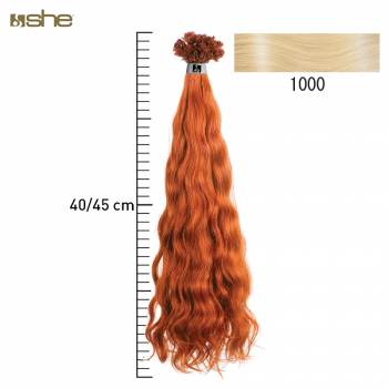 Extensões de Cabelo Natural 35x40cm Ondulado Cor 1000