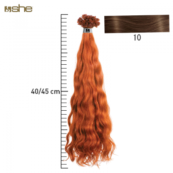 Extensões de Cabelo Natural 35x40cm Ondulado Cor 10