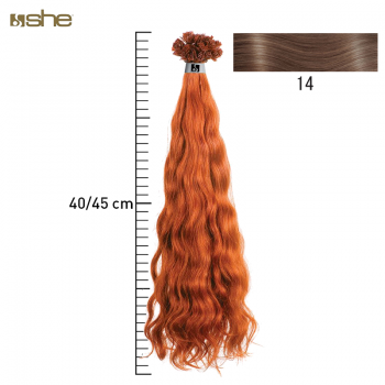 Extensões de Cabelo Natural 35x40cm Ondulado Cor 14