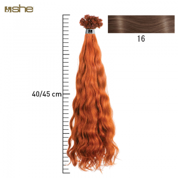 Extensões de Cabelo Natural 35x40cm Ondulado Cor 16