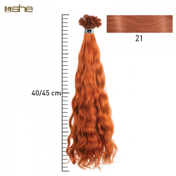 Extensões de Cabelo Natural 35x40cm Ondulado Cor 21