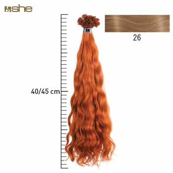 Extensões de Cabelo Natural 35x40cm Ondulado Cor 26