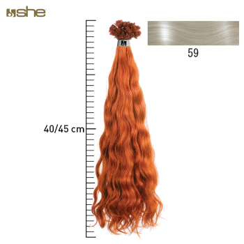 Extensões de Cabelo Natural 35x40cm Ondulado Cor 59