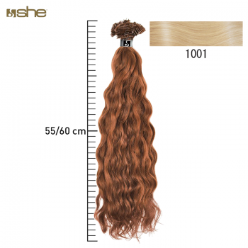 Extensões de Cabelo Natural 55x60cm Encaracolado Cor 1001