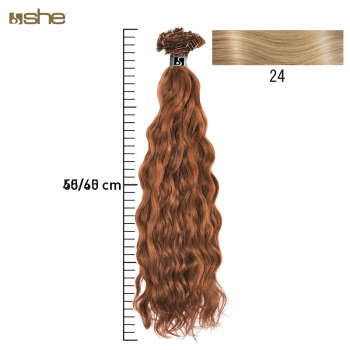 Extensões de Cabelo Natural 55x60cm Encaracolado Cor 24