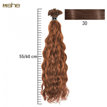 Extensões de Cabelo Natural 55x60cm Encaracolado Cor 30