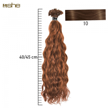 Extensões de Cabelo Natural 40x45cm Encaracolado Cor 10