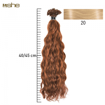 Extensões de Cabelo Natural 40x45cm Encaracolado Cor 20