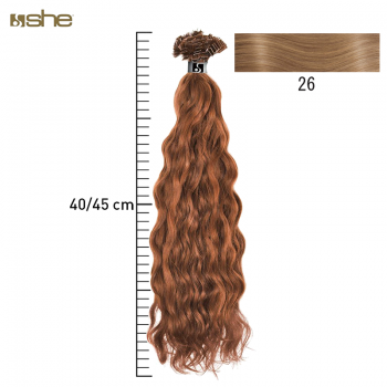 Extensões de Cabelo Natural 40x45cm Encaracolado Cor 26