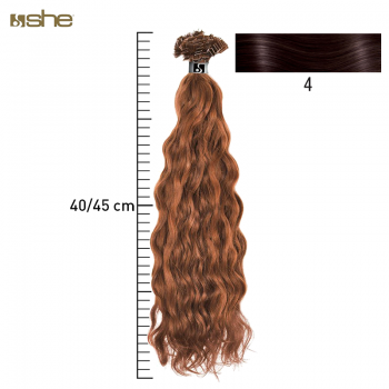 Extensões de Cabelo Natural 40x45cm Encaracolado Cor 4