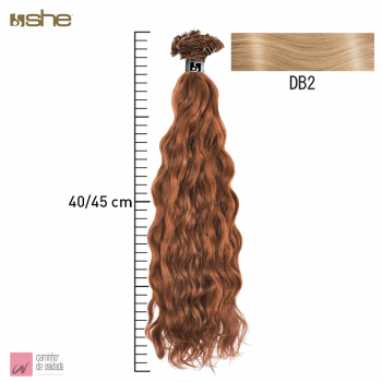 Extensões de Cabelo Natural 40x45cm Encaracolado Cor DB2